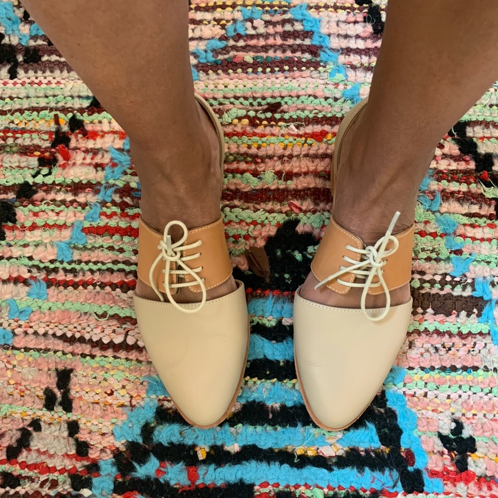 Tan Oxford shoes made by Inca of Peru